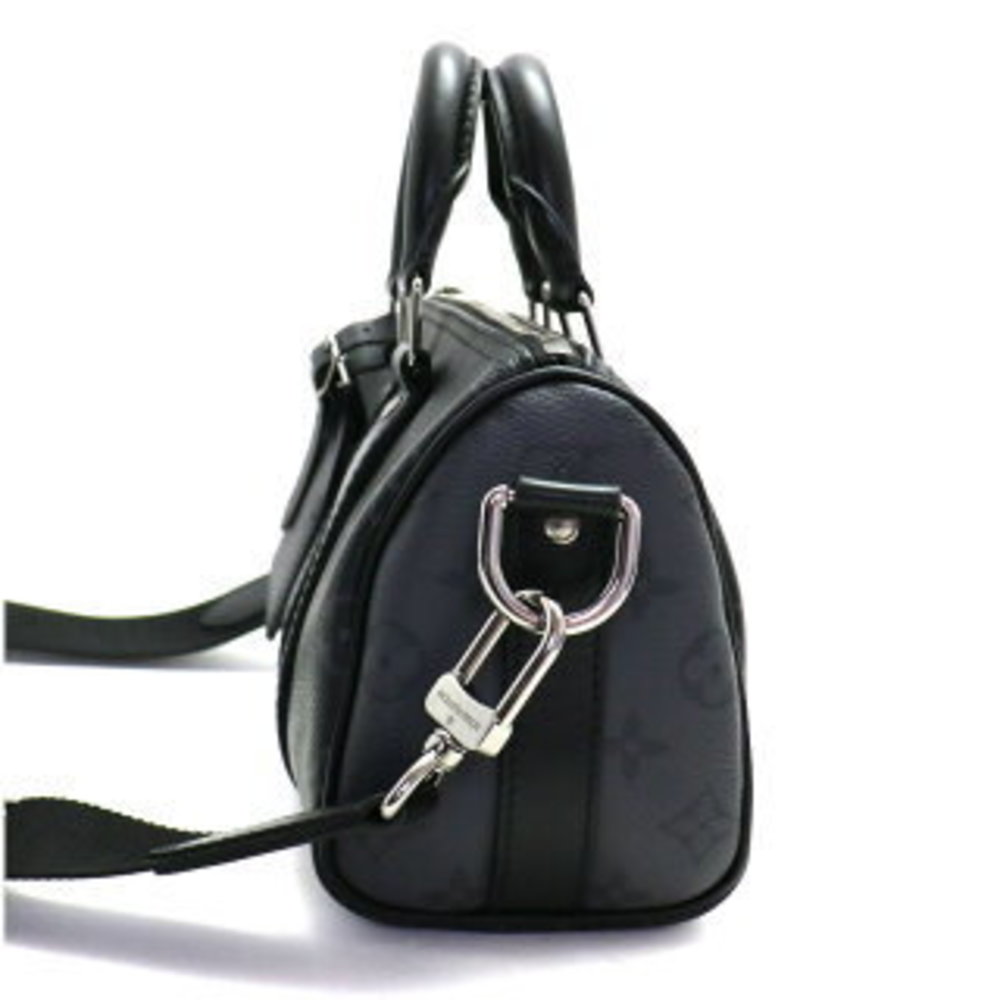Louis Vuitton Keepall Bandouliere Bag Monogram Eclipse Leather Black - Picture 2 of 8